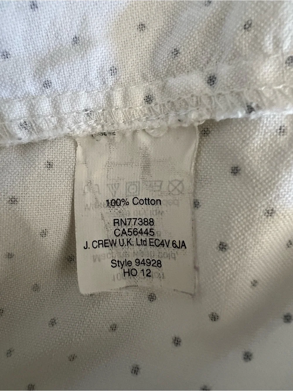 J Crew Women’s “Boy Shirt” Button Down Micro Polka Dot White/Bkack Dot 10